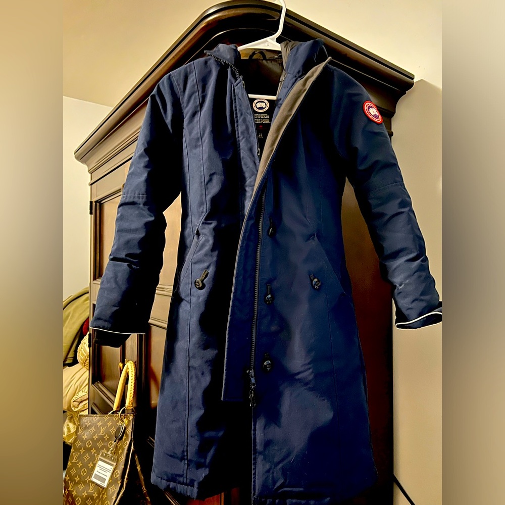 Navy Blue Canada Goose Trench